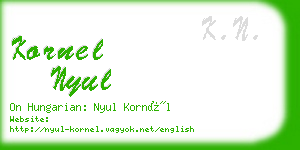 kornel nyul business card